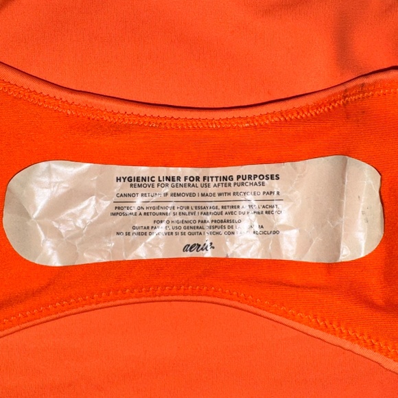 NEW Aerie “Real Good” High Cut Cheeky Bikini Bottom – Orange (Size L) - Picture 4 of 6